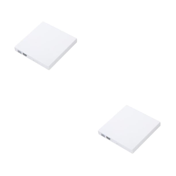 Sidaley Grabadora de CD para PC de plástico, a prueba de golpes, para interiores y exteriores, reproductor de DVD, blanco Blanco 2piezas