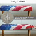 thumbnail image 6 of CHAQLIN Spiral American Flag Polyester Spandex Fabric Dining Bench Seat Cushion Slipcover with Scratch Resistant, Stain Resistant Stretch Bench Slipcover for Patio, 6 of 9