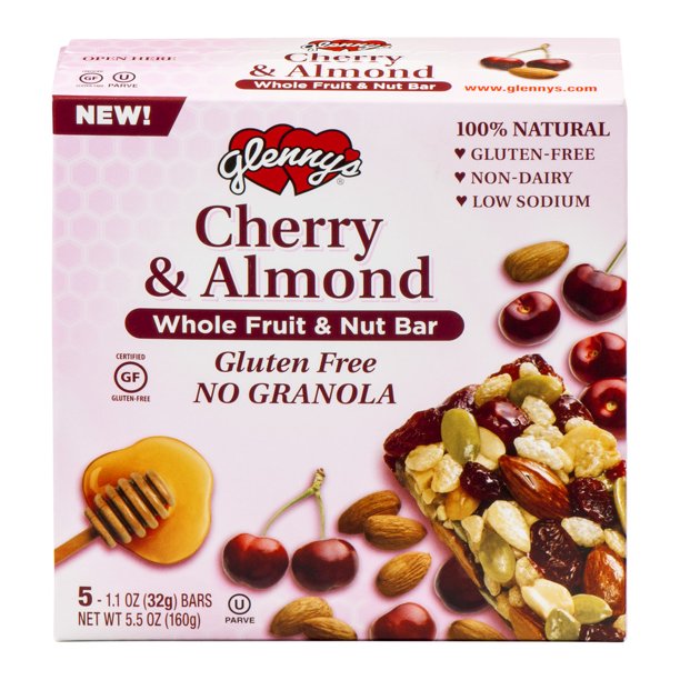 Glenny's Whole Fruit & Nut Bars Cherry & Almond 5 CT