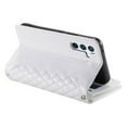 thumbnail image 5 of Case For Samsung Galaxy S25+ 5G Checkered With 6-card Slots Holder Kickstand Wrist Strap Lanyard Zipper PU Leather Flip Wallet Case,White,For Galaxy S25+ (5G), 5 of 6