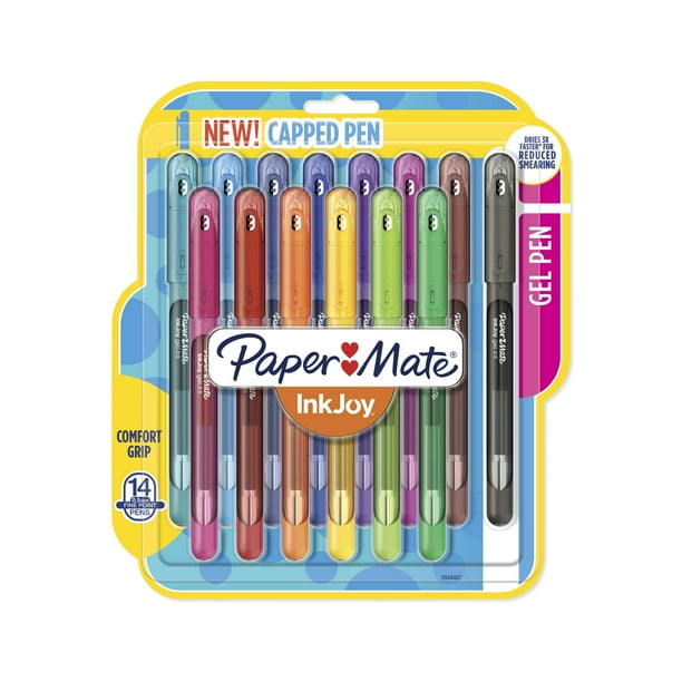 Paper Mate InkJoy Gel Pens, Fine Point (0.5mm), Assorted Colors, Capped