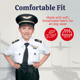 thumbnail image 4 of Dress Up America Pilot Costume for Kids - Airline Captain Uniform - Career Day Dress Up for Children, 4 of 7