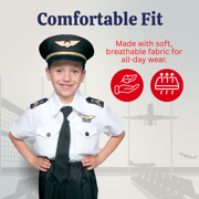 Dress Up America Pilot Costume for Kids - Airline Captain Uniform - Career Day Dress Up for Children