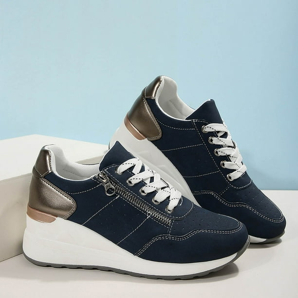 Adult Women Shoes Womens Business Casual Shoes 12 New Casual Women s Shoes Sneakers Lace Up Thick Soled Large Size Single Shoes Female Shoes BU2 7