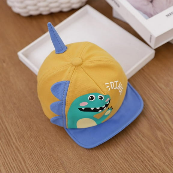 Kids Baseball Hat Toddler Boy Girl Sun Protection Hat Cotton Hats, Cartoon Dinosaur Sun Hat for Baby Girls Boys Children 6-24 Months
