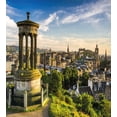thumbnail image 3 of Ambesonne Cityscape Duvet Cover Sets, Edinburgh Aerial View, 2-Queen, Fern Green Blue Tan, 3 of 7