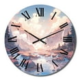 thumbnail image 2 of Designart "Majestic Mountain Views I" Landscapes Oversized Wall Clock, 2 of 5