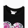 thumbnail image 6 of Barbie Womens Sweatshirts Black Letter & Heart Print Long Sleeves Cotton Outfits Gifts Sizes S-XL, 6 of 6