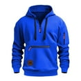 thumbnail image 2 of Unisex Zip Up Multi Pocket Sports Hoodie, Athletic Pullover Sweatshirt with ALPHA KILLA Print, for Running, Gym, Christmas Gift, Streetwear and Outdoor Training,Blue,2XL, 2 of 4