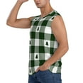thumbnail image 3 of Bixox Men's Green Tree Lumberjack Plaid Printed Shirt Sleeveless Fitness Tank Top-X-Large, 3 of 7