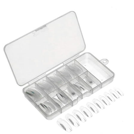 LEORX 100Pcs Toy Artificial Fingernails Fake Nail Tool Manicure Transparent for Family