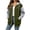 #01 Army Green 【Mix, Match & Rotate: Stock Up on Daily Colors】, variant on Womens Hoodies Color Block Fleece Lined Full Zip Quick-Dry Sweatshirt Drawstring Hood Side Pockets Mid Length for Street Shopping Daily Hangout | TruBelle,Army Green L