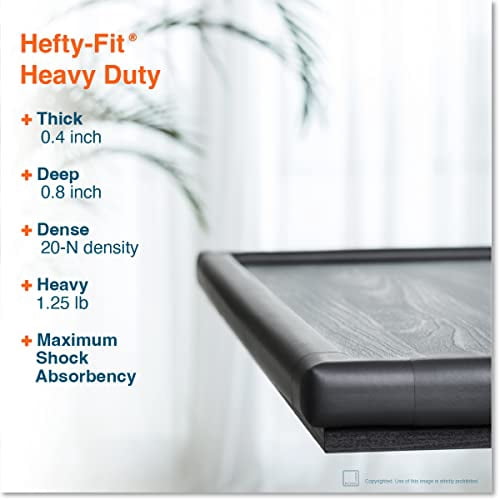 HeftyFit Edge Corner Protector Baby Proofing (Large 15ft Edge 4 Corners), Heavy-Duty, Soft NBR Rubber Foam, Furniture Fireplace Safety Bumper Guard, 3M Adhesive, Onyx Black