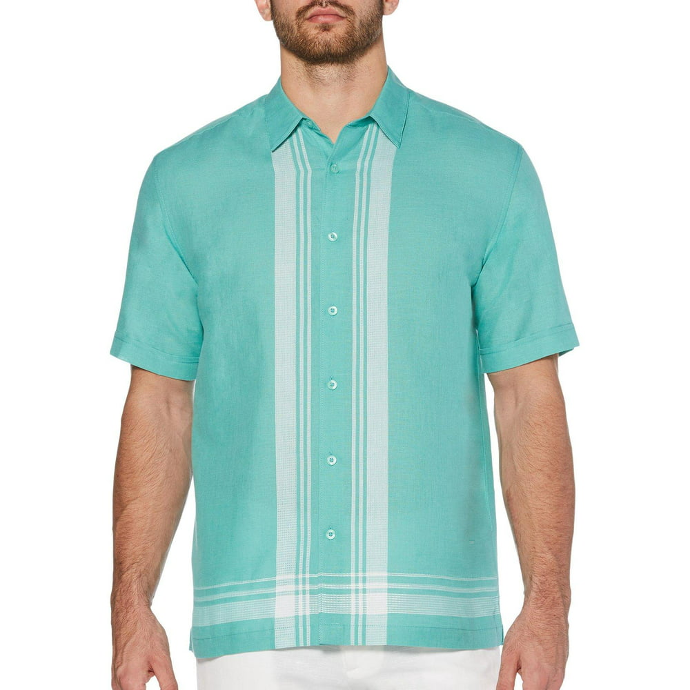 Cubavera - Cubavera Mens L-Stripes Linen Shirt - Walmart.com - Walmart.com