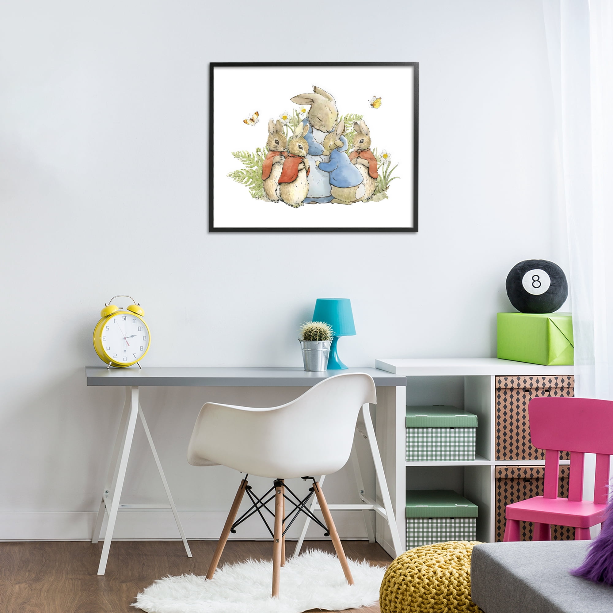 Stupell Industries Hugging Mother Rabbit Black Framed Giclee Art, design by Arlington Prints