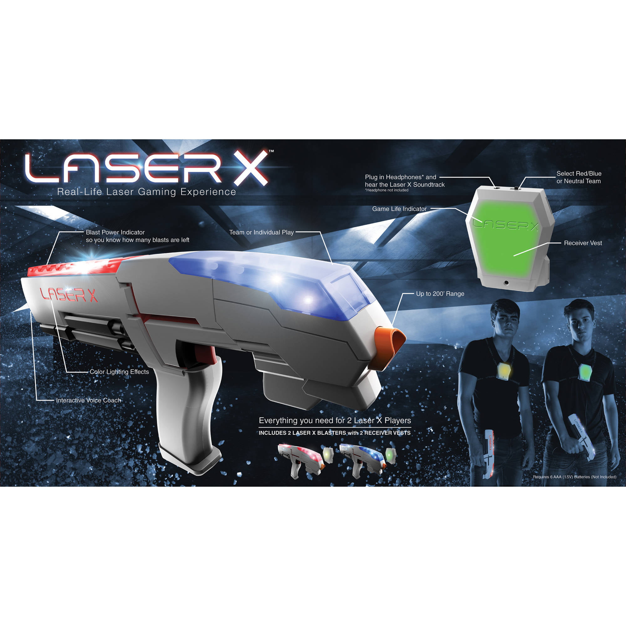 Laser X Set Tag Real Life Gaming Experience Two Player Micro Blasters 6 for sale online 
