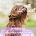 thumbnail image 4 of 50 piezas de ramos artificiales de flores acrílicas con cuentas para el cabello de novia., 4 of 5
