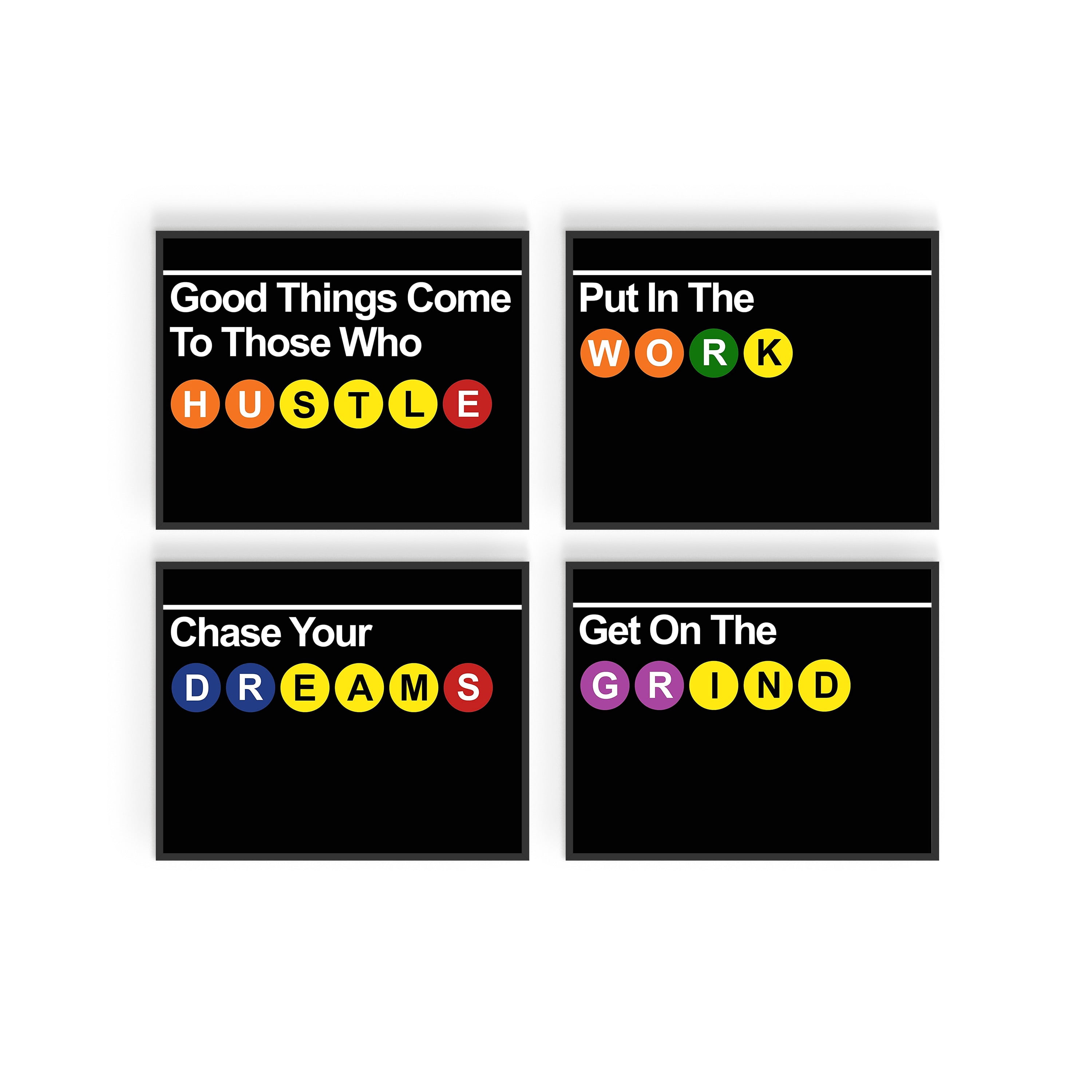 New York City Subway Sign, Subway New York Wall Art, NYC Wall Art New York Poster Set, NYC