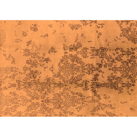 Ahgly Company Indoor Rectangle Oriental Orange Industrial Area Rugs, 8' x 12'
