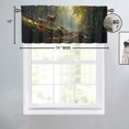thumbnail image 4 of Deer Curtains Valances for Home Decor Green Misty Forest Flowers Rustic Wildlife Moose Elk Window Valance for Bedroom Bathroom Living Room Dining Room Valances Set 54 by 18 in, 1 Panel, 4 of 6