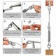 thumbnail image 3 of Stainless Steel Hanging Rope Kit 30 Meters Stainless Steel Rope, 304 Stainless Steel Wire Rope Kit with Tensioner and Hooks, 3 of 5