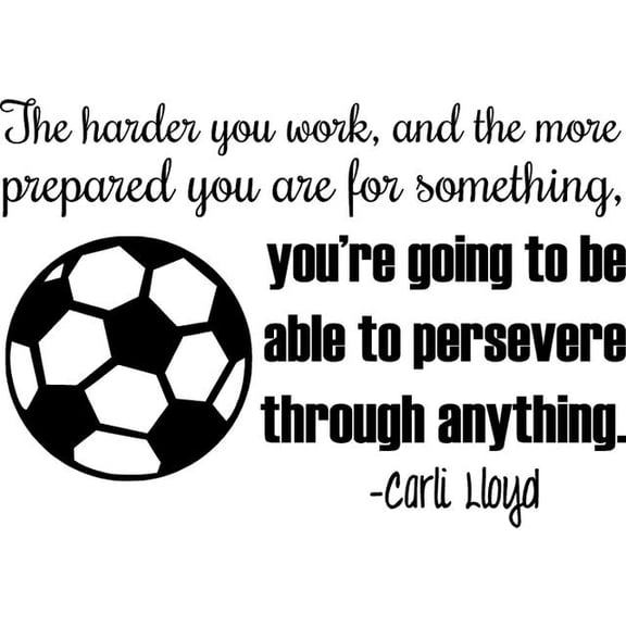 Vinyl Wall Decal: Carli Lloyd USA Soccer Vinyl Wall Decal - World Cup Quote - 20"x14" [CL1]