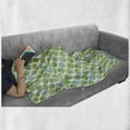 thumbnail image 5 of Watercolor Soft Flannel Fleece Throw Blanket, Graphical Print of Shapes in Color Transitions, Cozy Plush for Indoor and Outdoor Use, 70" x 90", Fern Green Blue, by Ambesonne, 5 of 5