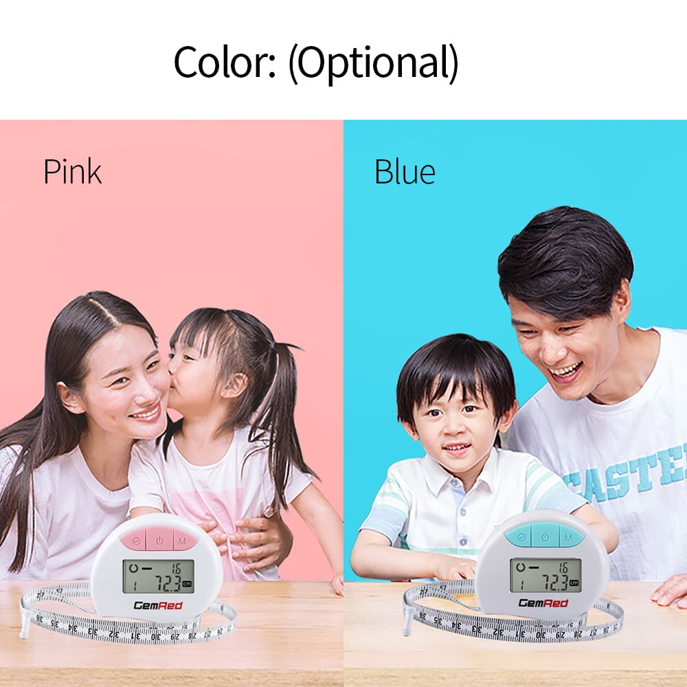 GemRed Digital Measuring Tape Accurately Measures Body Part Circumferences Digital Display Records Results Measurements Blue