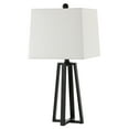 thumbnail image 4 of SAFAVIEH Acosta 21 in. Glam Black Iron Table Lamp with White 100% Cotton Shade, 4 of 6