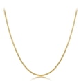thumbnail image 1 of LOVEBLING 10K Yellow Gold 2mm Plain Hollow Franco Chain Necklace with Lobster Lock (22"), 1 of 5