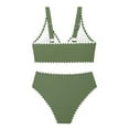 thumbnail image 7 of Scyoekwg Bathing Suits for Girls Solid Color Vacation Strapless Bikini Tops Trunks Set Everyday Beach Bikini Slim Green, 5 Years, 7 of 7