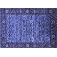 thumbnail image 1 of Ahgly Company Machine Washable Indoor Rectangle Oriental Blue Industrial Area Rugs, 8' x 12', 1 of 4