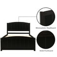 thumbnail image 3 of Holaki Twin Size Wood Bed with Headboard and Footboard for Kids, Espresso, 3 of 7