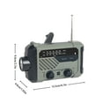 thumbnail image 2 of Multifunctional Hand Crank Weather Radio with LED Flashlights, SOS Alarm, Cell Phone Charger, AM/FM/NOAA Radio Frequencies, Ideal for Emergencies, 2 of 7