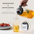 thumbnail image 4 of Set of 3 Glass Pitchers with Lids - 2 Quart Wide Mouth Mason Jar Water Jugs with Filter, Leak-Proof Heavy Duty Containers for Juice, Milk, Tea, Iced Coffee and Drinks, 4 of 7