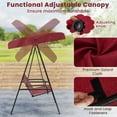 thumbnail image 6 of Costway 2-Person Outdoor Porch Swing Swing Loveseat with A-Shaped Metal Stand Wine, 6 of 10