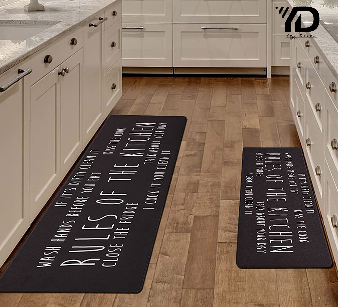 Anti Fatigue Kitchen Mat Farmhouse Kitchen Rugs Waterproof Kitchen mats for Floor 2 Piece