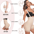 thumbnail image 3 of BIMEI Women Butt Lifter Shapewear for Tummy Control Post Surgery Compression Garment Lace Padded Removable Butt Hip Enhancer Shaper Panties Underwear,Beige,L, 3 of 7