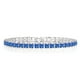 thumbnail image 1 of JeenMata Enorme Septiembre de Corte Princesa de 11 Quilates - Zafiro Azul - Pulsera de Tenis con Piedra Natal para Mujer Diseño de Eternidad - Chapado en Oro Blanco, 1 of 6