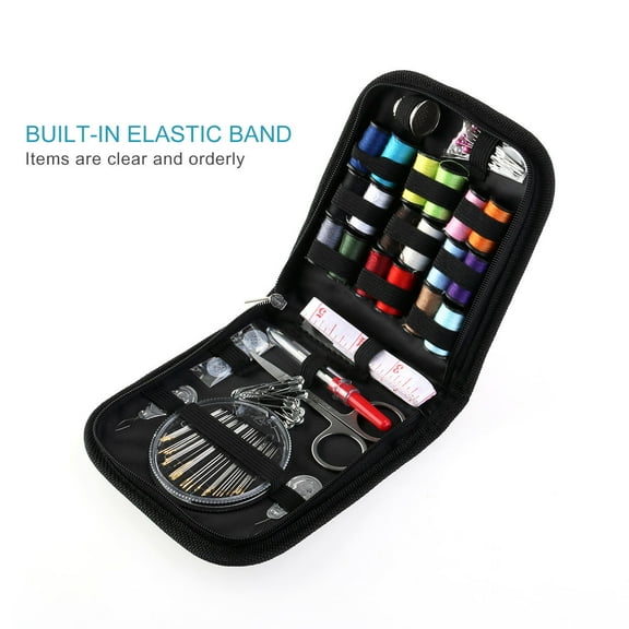 Toddmomy 58Pcs Multifunctional Sewing Kit Beginners Adults Hand Sewing Set Portable Home Use 10.4X4.7X1In