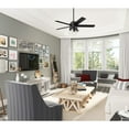 thumbnail image 6 of Hunter - Hardwick Indoor Ceiling Fan With Light, Remote, 52-inch, Matte Black, Casual-style, 4-speed WhisperWind Motor, 50594, for living rooms, bedrooms, home offices, kitchens, 6 of 15