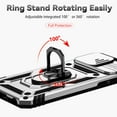 thumbnail image 2 of Allytech Rotatable Ring Holder Case for iPhone 7 / 8 / SE 2022 & 2020 - Military Grade Drop Protection - Slide Camera Cover - Heat Dissipation - Anti-Scratch Case Support Magnetic Car Mount, Silver, 2 of 8