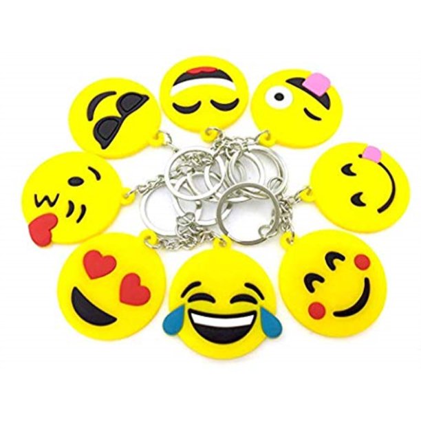 emoji keychains, ohill 40 pack top 8 popular emoji emoticons emoji