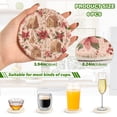 thumbnail image 3 of 6 Pcs Drink Coasters with Holder 3.94in Woven Coasters for Drinks Houses and Flowers Coaster Set for Protection Table, 3 of 7