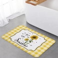 thumbnail image 5 of Kitchen Mat Rug Set of 2 Farmhouse Sunflowers Yellow and White Plaid Runner Rug Anti-Fatigue Comfort Memory Foam Standing Mat Non-Slip Floor Door Mat for Bathroom Bedroom 18x30in+18x60in, 5 of 6