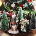 thumbnail image 4 of Duslogis 72 Pcs Mini Christmas Sisal Snow Frost Trees with Wood Base Artificial Winter Bottle Brush Tabletop Trees for Christmas Decoration and Display (Green), 4 of 7