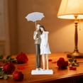 thumbnail image 2 of Cheapark Valentine's Couple Under Umbrella Resin Figurine Sweet Romantic Scene Home Gift and Wedding Centerpiece Decor Valentin e's Day Sentimental Accent, 2 of 6