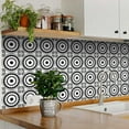 thumbnail image 2 of Mi Alma Circle Black White Tile Stickers - Removable Vinyl 4x4, 24 pcs, 2 of 12