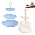 thumbnail image 4 of European Embossed 3 Tier Cake Stand Multifunctional Dessert & Display Rack For Home Party Afternoon Tea, 4 of 4