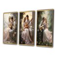 thumbnail image 3 of Designart "love Couple Landscape Serene III" Entertainment Framed Wall Art Set Of 3 - Red Romantic Landscape Frame Canvas Set For Living Room Decor, 3 of 6
